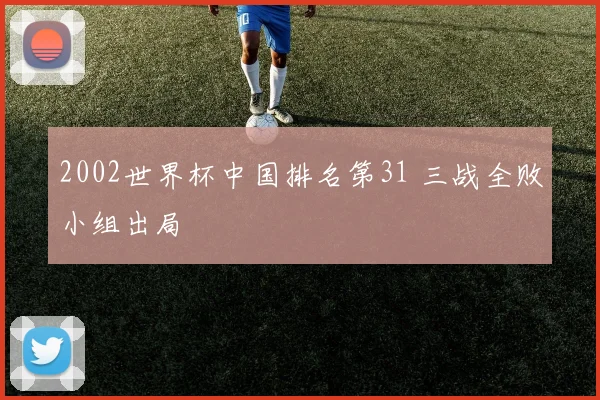 2002世界杯中国排名第31 三战全败小组出局